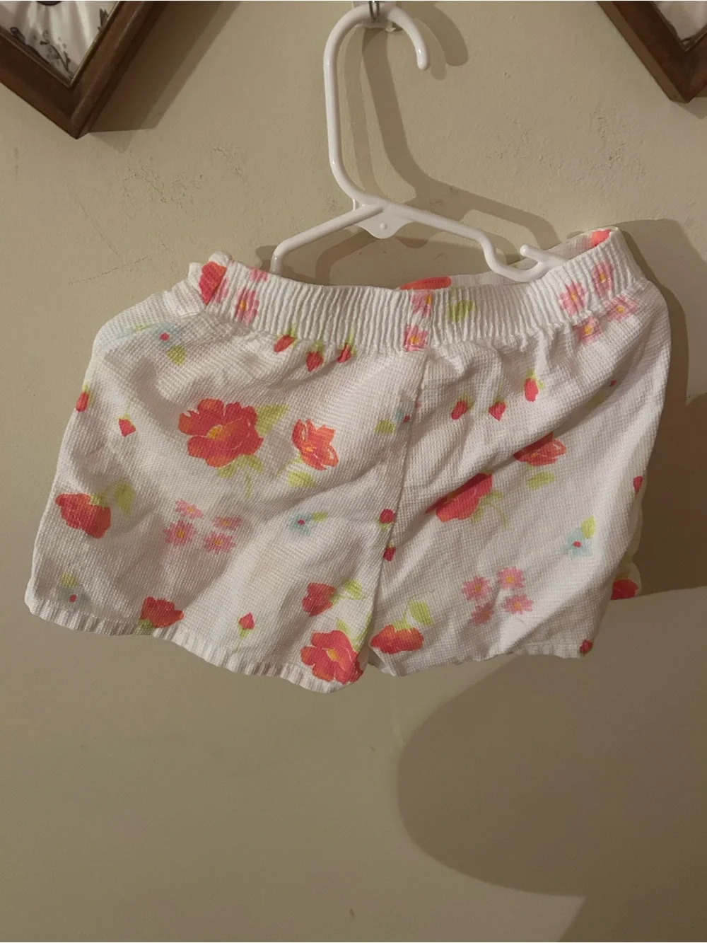 Vintage Osh Kosh White Floral Patterned Skort w Button
